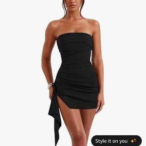 Elegant Black Strapless Dress - new, never worn, tags in place